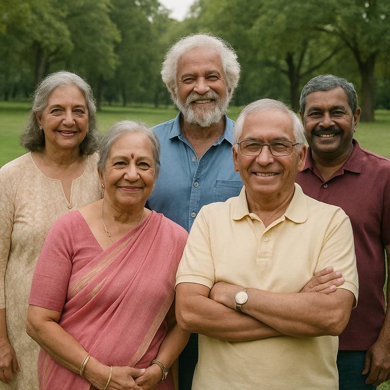 Family visiting parents at ELCA Senior Care Club